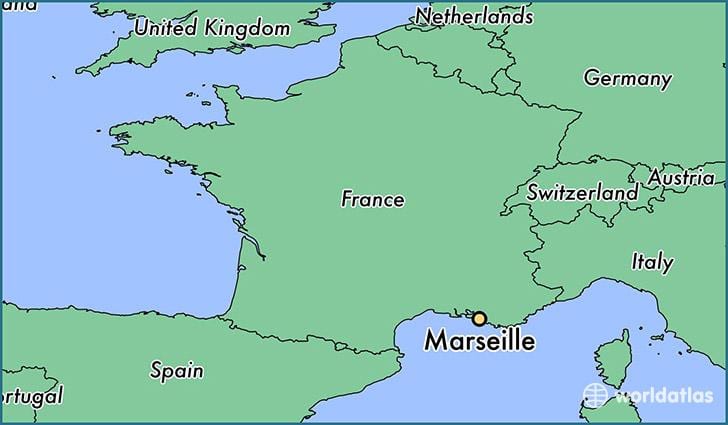 show Marseille ở pháp bản đồ