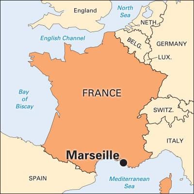 mà là Marseille ở pháp bản đồ