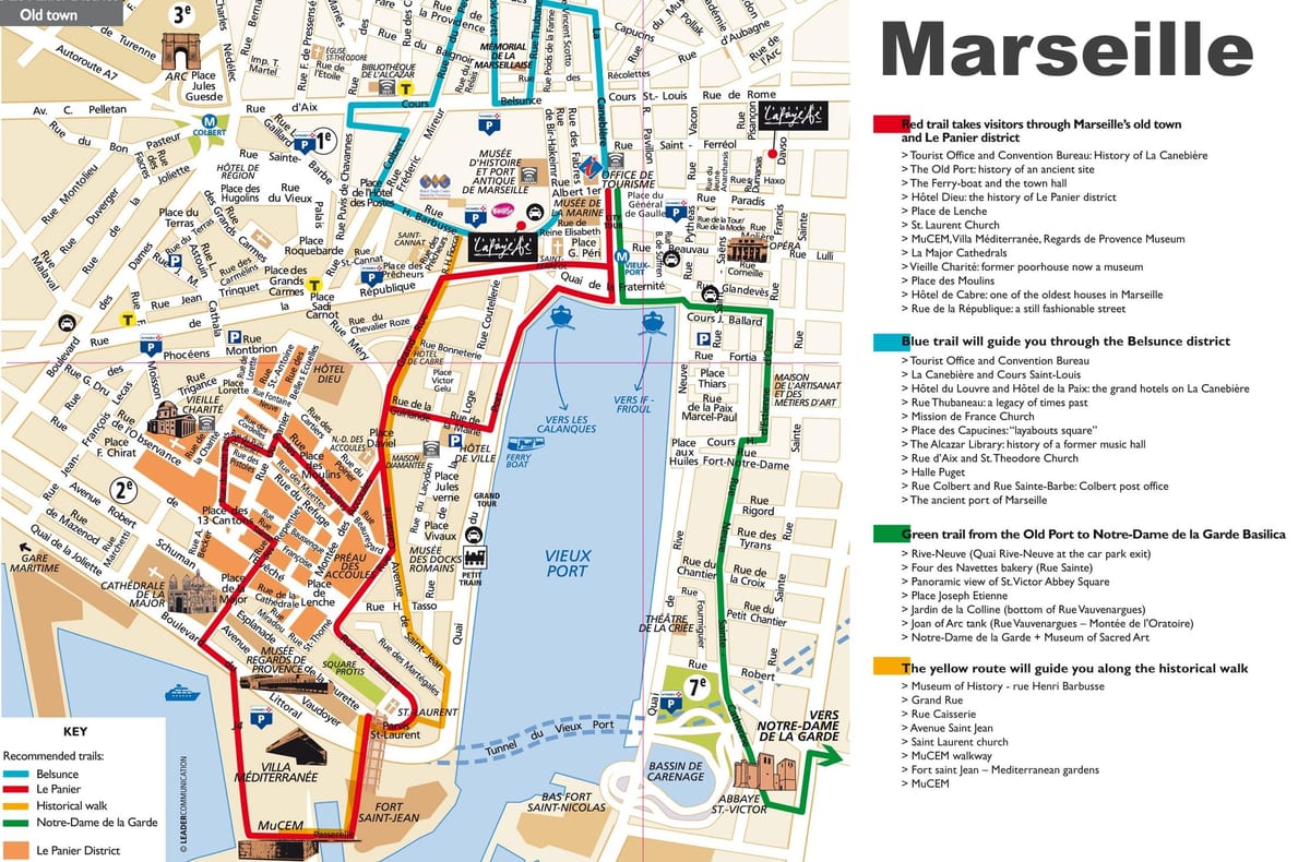 bản đồ của Marseille đi du lịch