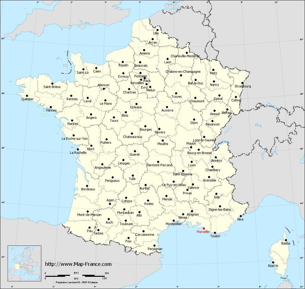 Marseille trên bản đồ