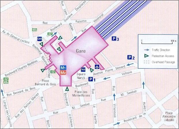 Marseille ga bản đồ