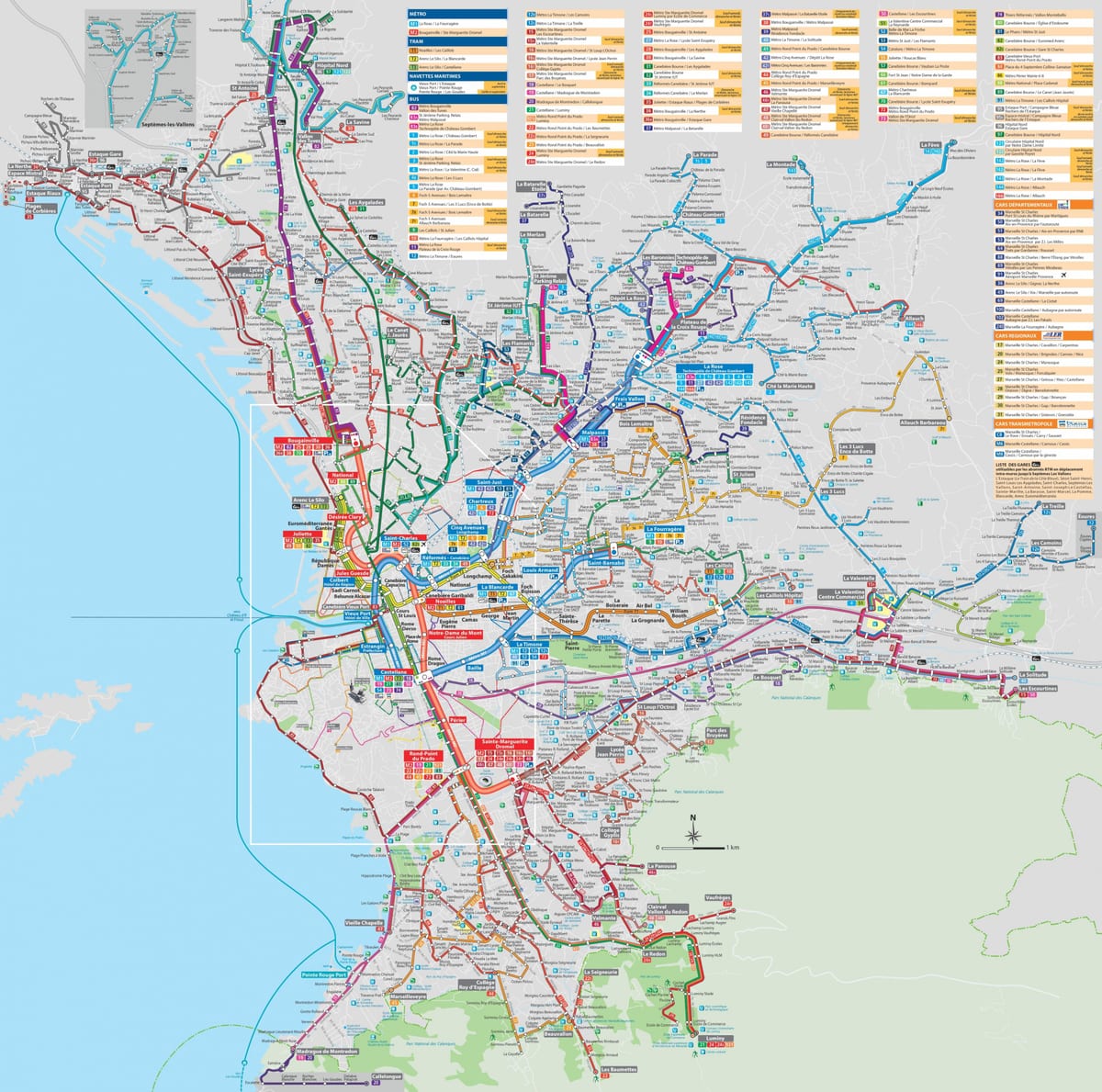 Marseille vận chuyển bản đồ