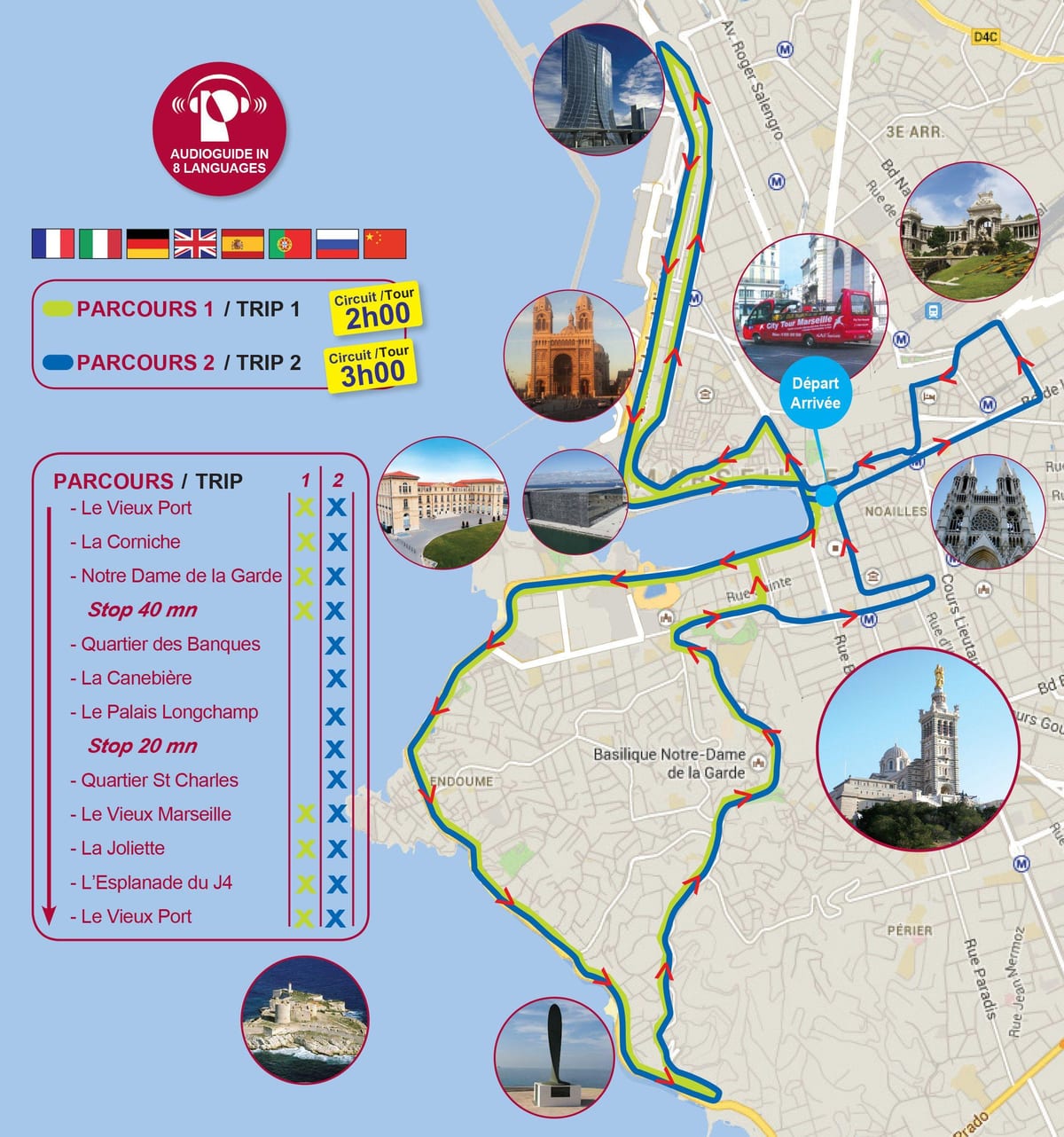 nhảy lên nhảy ra khỏi xe bus, Marseille, pháp bản đồ