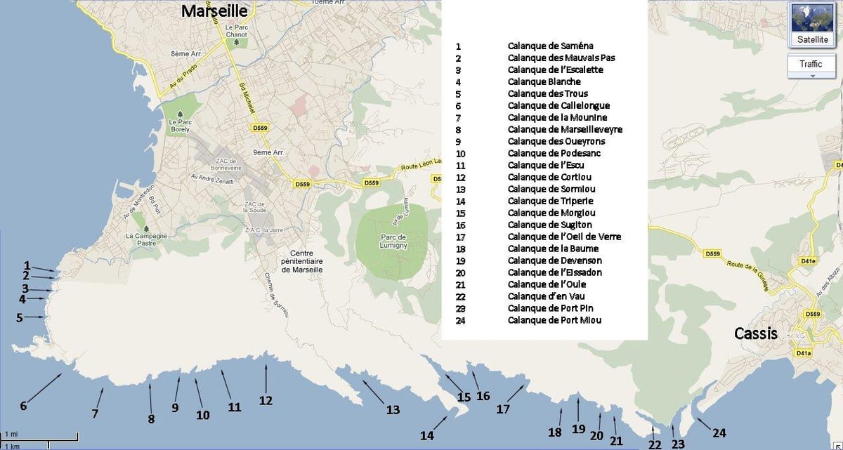 bản đồ của Marseille park