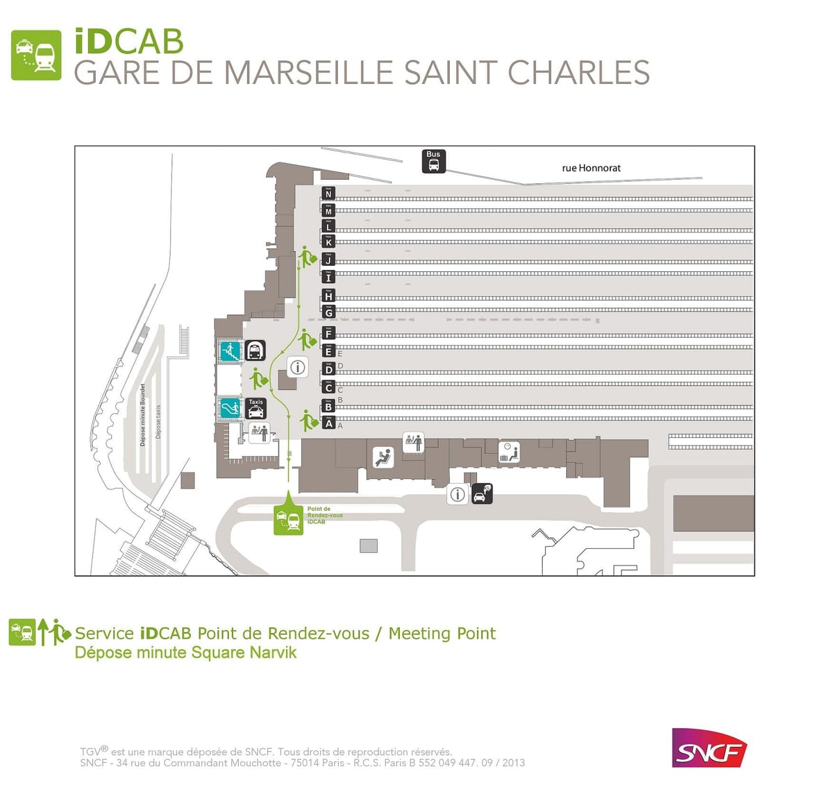 bản đồ của Marseille st. charles ga tàu
