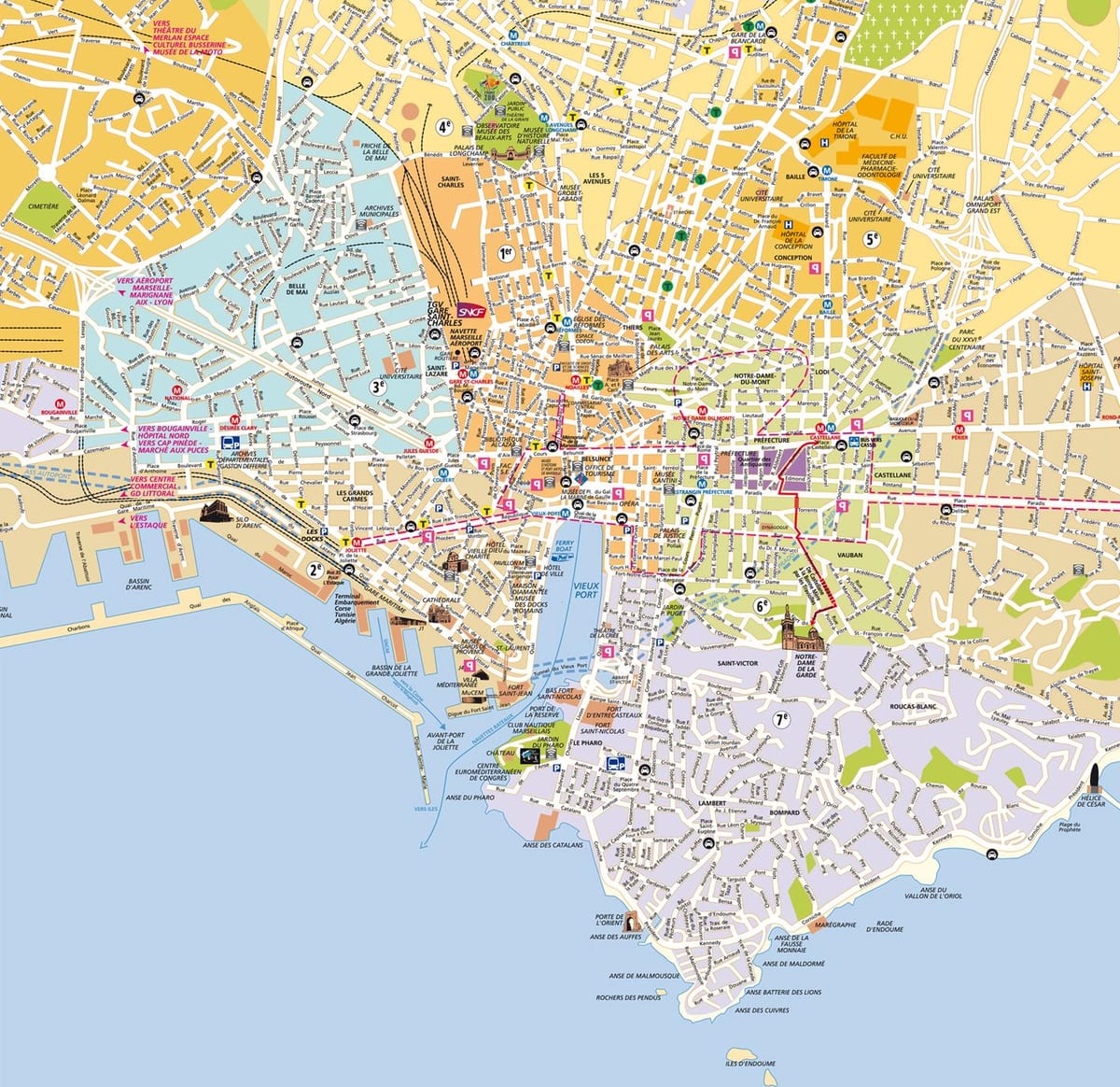 bản đồ của Marseille vườn