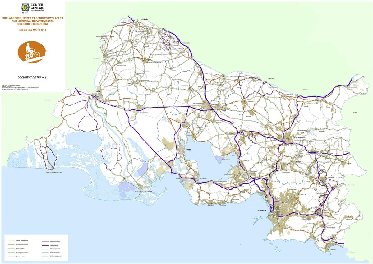 bản đồ của Marseille xe đạp