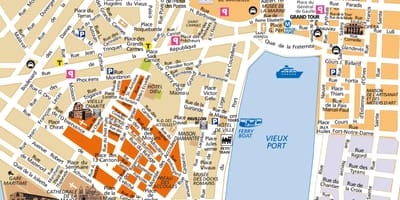 Marseille bản đồ thành phố