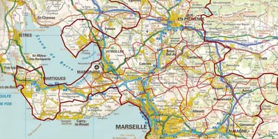 Bản đồ của Marseille đường