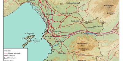 Địa hình bản đồ của Marseille