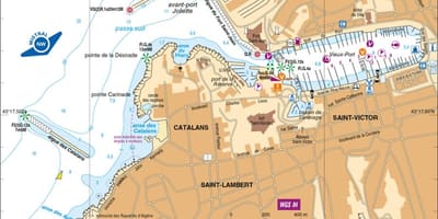 Bản đồ của Marseille thiết bị đầu cuối cruise