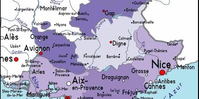 Bản đồ của Marseille khu vực