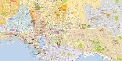 Bản đồ của Marseille khu phố