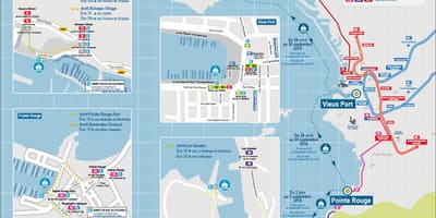 Bản đồ của Marseille thuyền