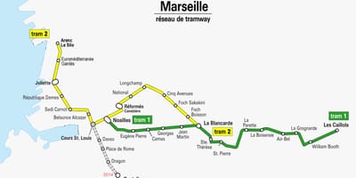 Bản đồ của Marseille trâm