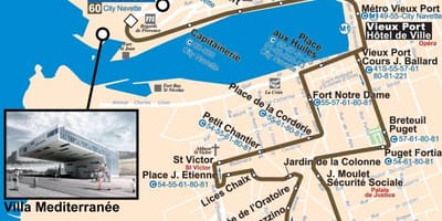 Bản đồ của Marseille xe buýt 60 bản đồ